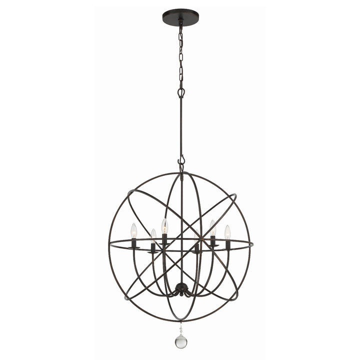 Crystorama Crystorama Solaris 6 Light English Bronze Sphere Chandelier