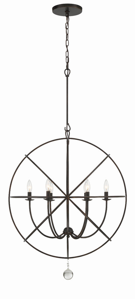 Crystorama Crystorama Solaris 6 Light English Bronze Sphere Chandelier