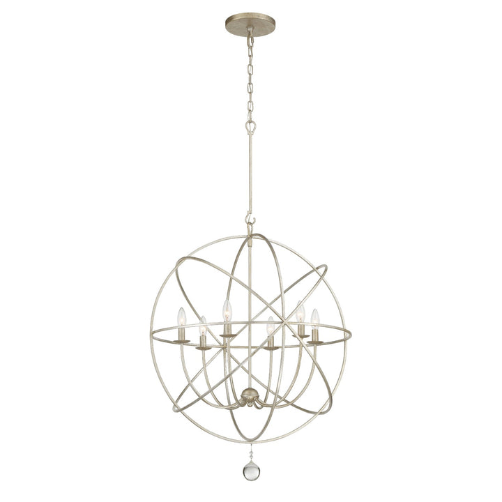 Crystorama Crystorama Solaris 6 Light Olde Silver Sphere Chandelier