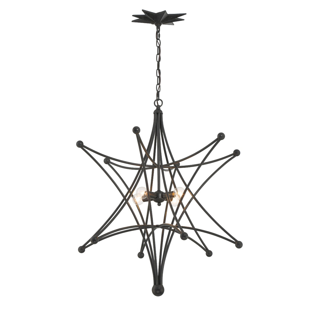 Crystorama Crystorama Astro 4 Light Black Chandelier