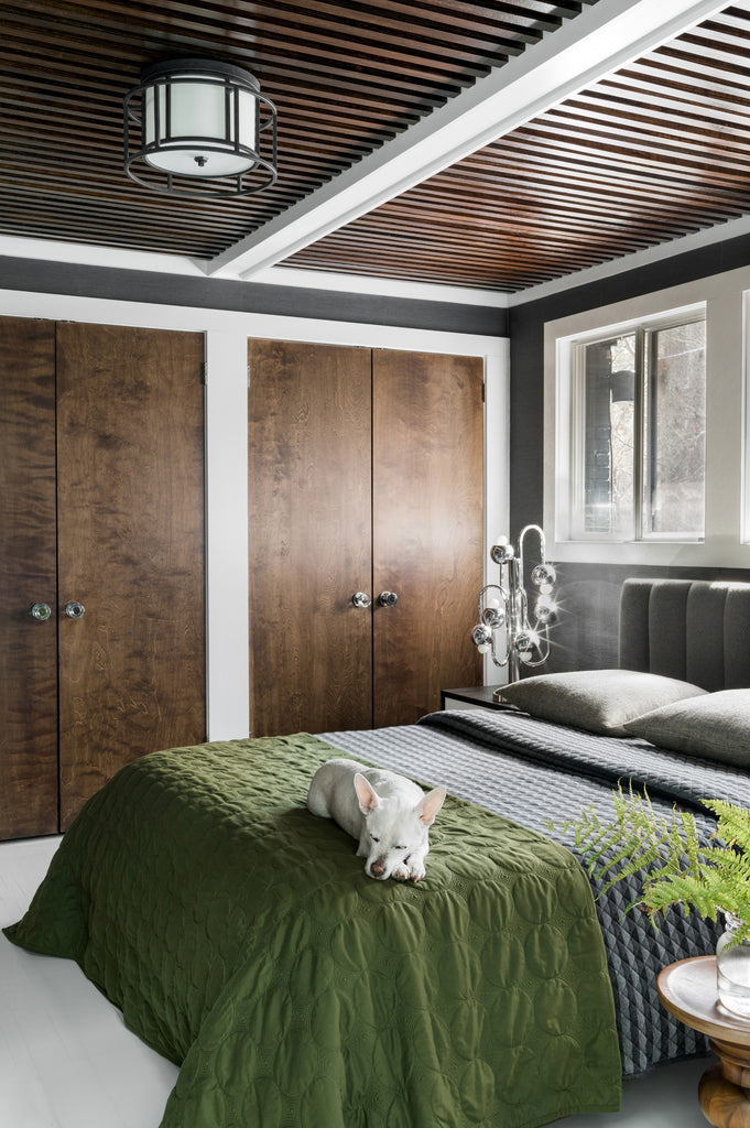 Brian Patrick Flynn Hulton 2 Light Matte Black Flush Mount Crystorama