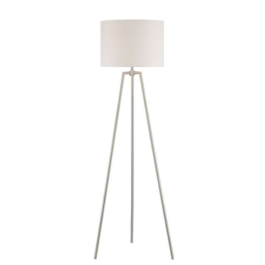 1 Light Metal Tri-Pod Base Floor Lamp in Brushed Nickel CRAFTMADE