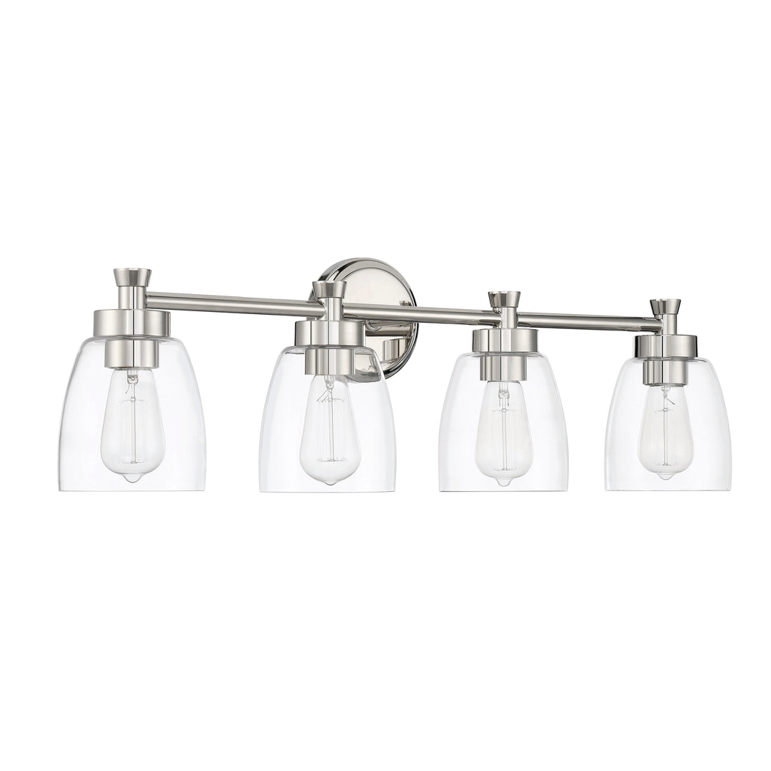 Henning 4 Light Vanity in Polished Nickel CRAFTMADE