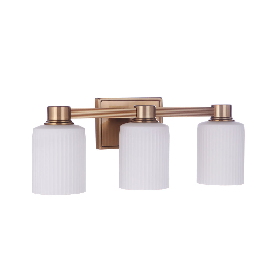 Bretton 3 Light Vanity in Satin Brass CRAFTMADE