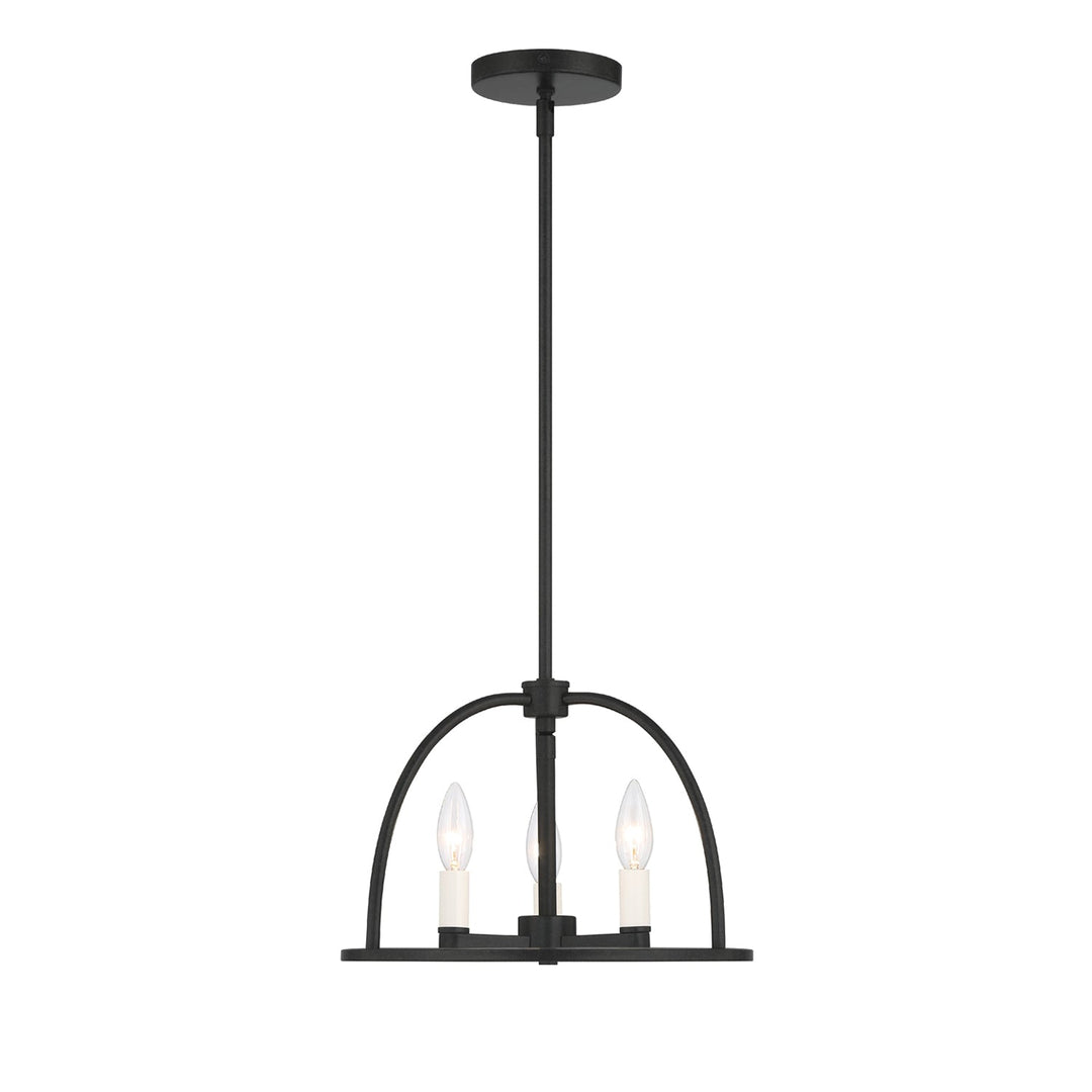 Crystorama Crystorama Abbott 3 Light Black Mini Chandelier