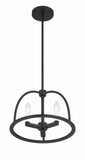 Crystorama Crystorama Abbott 3 Light Black Mini Chandelier