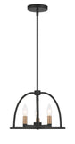 Crystorama Crystorama Abbott 3 Light Black Mini Chandelier