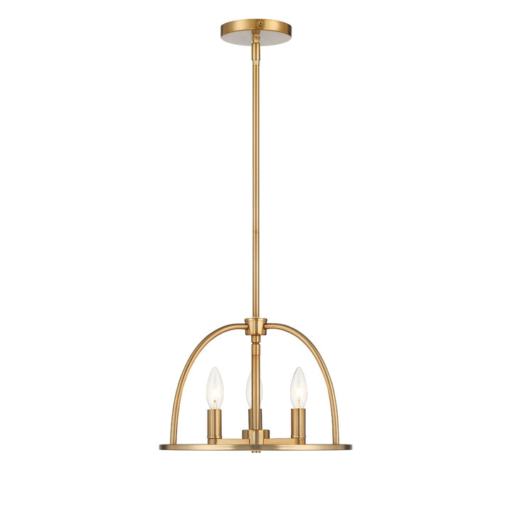 Crystorama Crystorama Abbott 3 Light Vibrant Gold Mini Chandelier