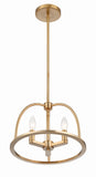 Crystorama Crystorama Abbott 3 Light Vibrant Gold Mini Chandelier