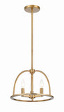 Crystorama Crystorama Abbott 3 Light Vibrant Gold Mini Chandelier