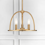 Crystorama Crystorama Abbott 3 Light Vibrant Gold Mini Chandelier