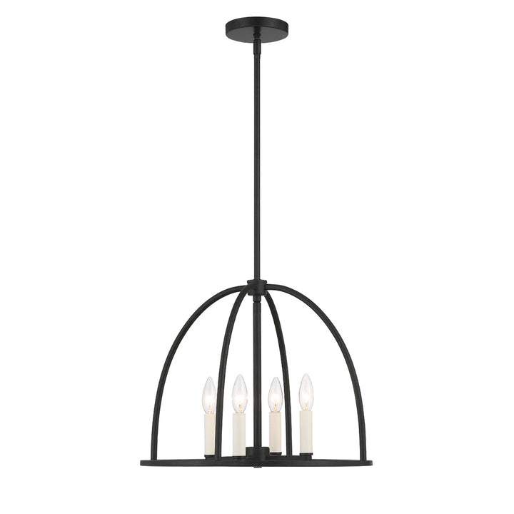 Crystorama Crystorama Abbott 4 Light Black Chandelier