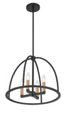 Crystorama Crystorama Abbott 4 Light Black Chandelier
