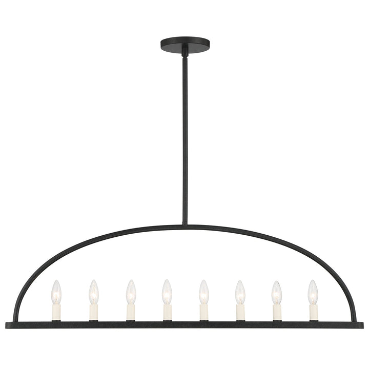 Crystorama Crystorama Abbott 8 Light Black Linear Chandelier