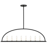 Crystorama Crystorama Abbott 8 Light Black Linear Chandelier