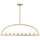 Crystorama Crystorama Abbott 8 Light Vibrant Gold Linear Chandelier