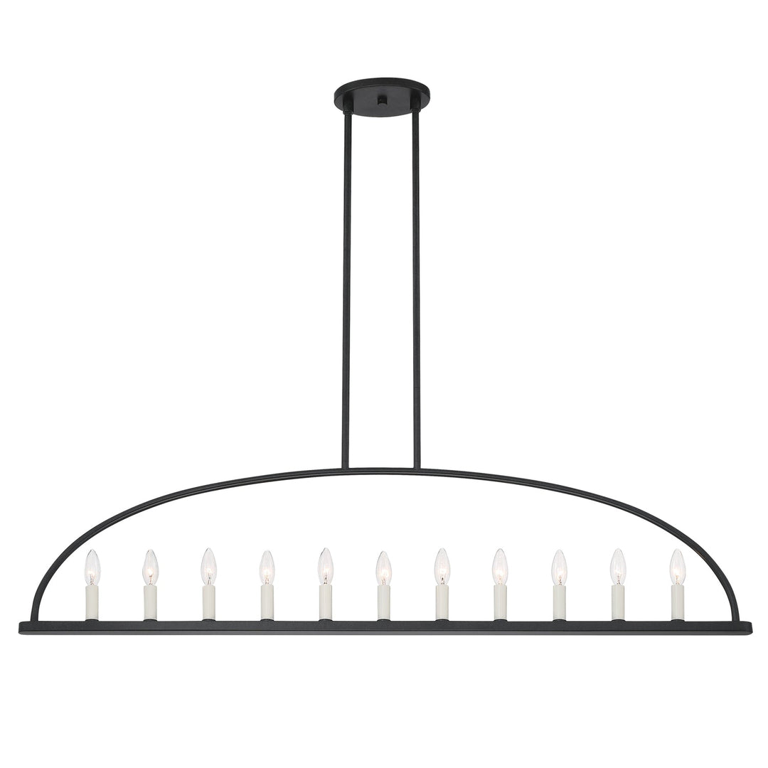Crystorama Crystorama Abbott 11 Light Black Linear Chandelier