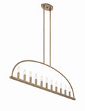 Crystorama Crystorama Abbott 11 Light Vibrant Gold Linear Chandelier