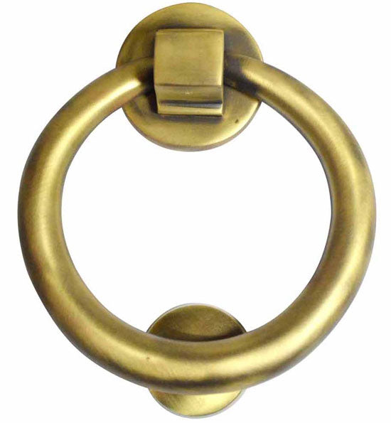 COPPER MOUNTAIN HARDWARE 5 1/2" Solid Brass Traditional Ring Door Knocker in Several Finishes