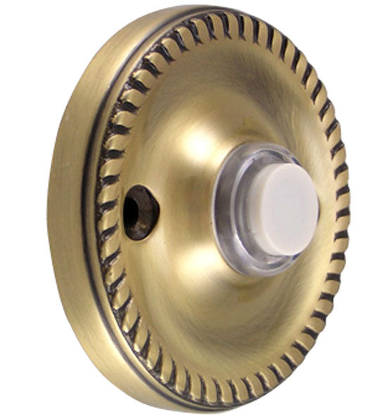 Solid Brass Georgian Roped Doorbell (Several Finishes Available) COPPER MOUNTAIN HARDWARE