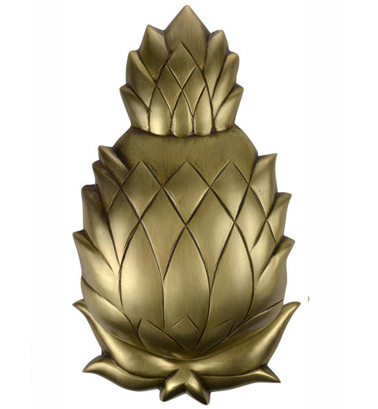COPPER MOUNTAIN HARDWARE 7 1/2 Inch Solid Brass Pineapple Door Knocker in Several Finishes
