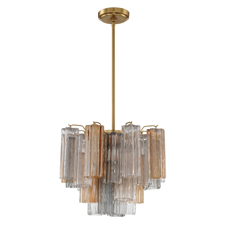 Crystorama Crystorama Addis 4 Light Aged Brass Chandelier