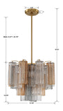 Crystorama Crystorama Addis 4 Light Aged Brass Chandelier