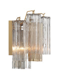 Crystorama Crystorama Addis 2 Light Aged Brass Sconce