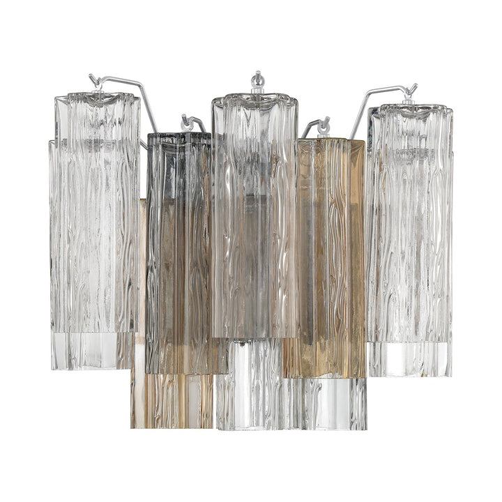 Crystorama Crystorama Addis 2 Light Polished Chrome Sconce