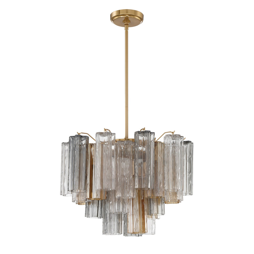 Crystorama Crystorama Addis 6 Light Aged Brass Chandelier