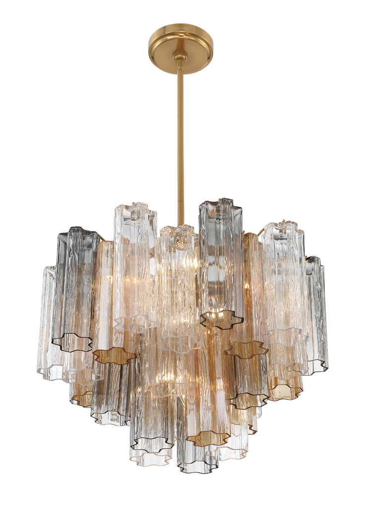 Crystorama Crystorama Addis 6 Light Aged Brass Chandelier