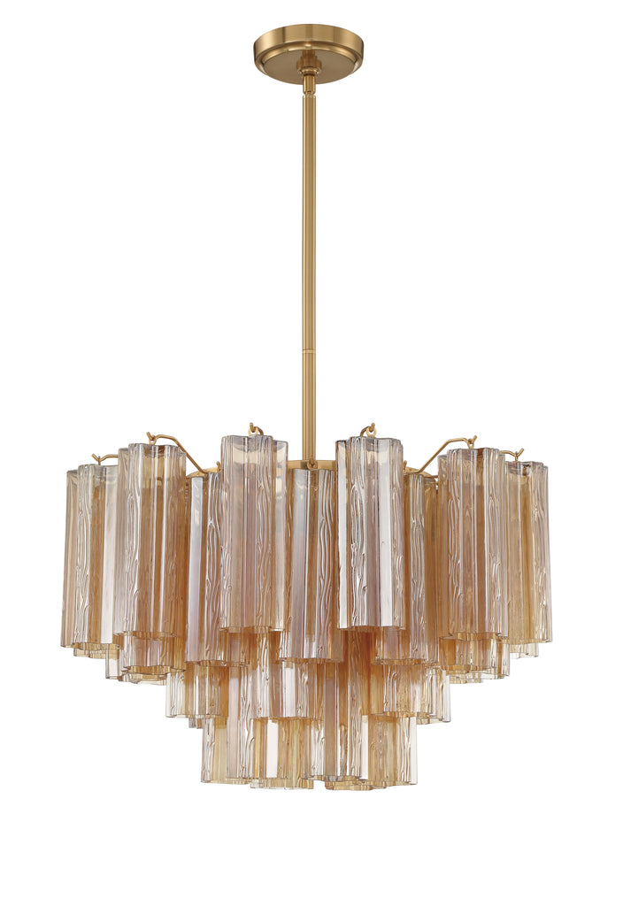 Crystorama Crystorama Addis 9 Light Aged Brass Chandelier