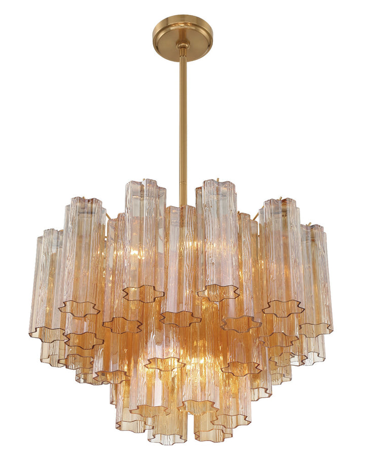 Crystorama Crystorama Addis 9 Light Aged Brass Chandelier