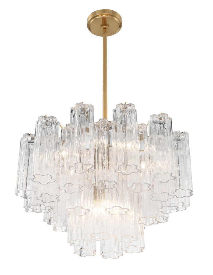 Crystorama Crystorama Addis 9 Light Aged Brass Chandelier
