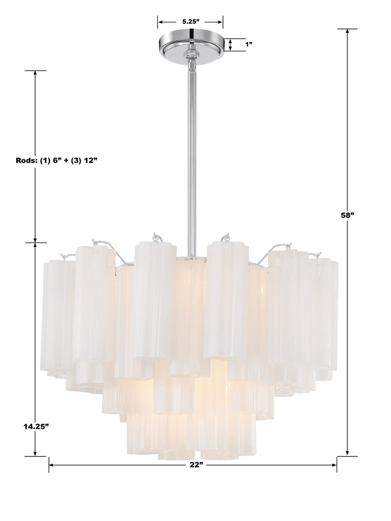 Crystorama Crystorama Addis 9 Light Polished Chrome Chandelier