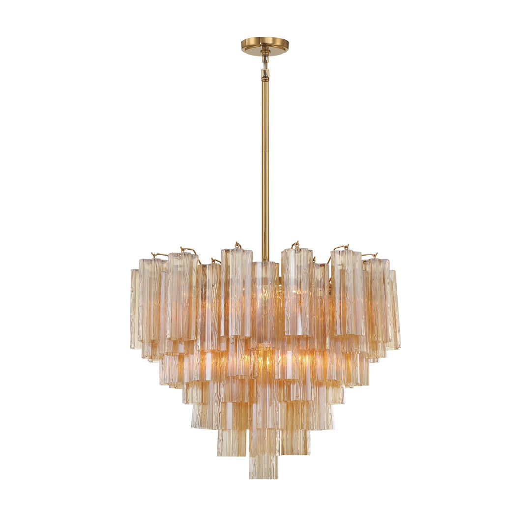Crystorama Crystorama Addis 12 Light Aged Brass Chandelier