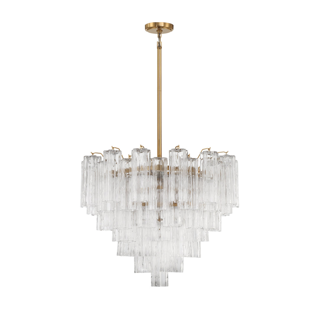 Crystorama Crystorama Addis 12 Light Aged Brass Chandelier