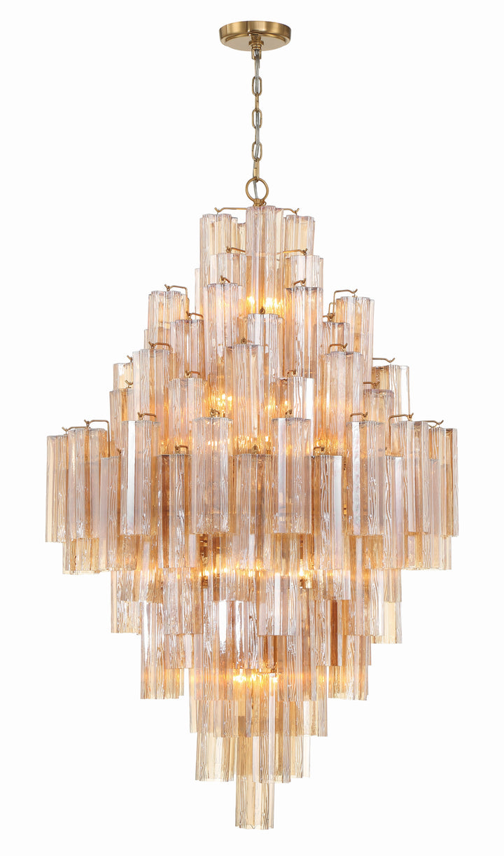 Crystorama Crystorama Addis 20 Light Aged Brass Chandelier