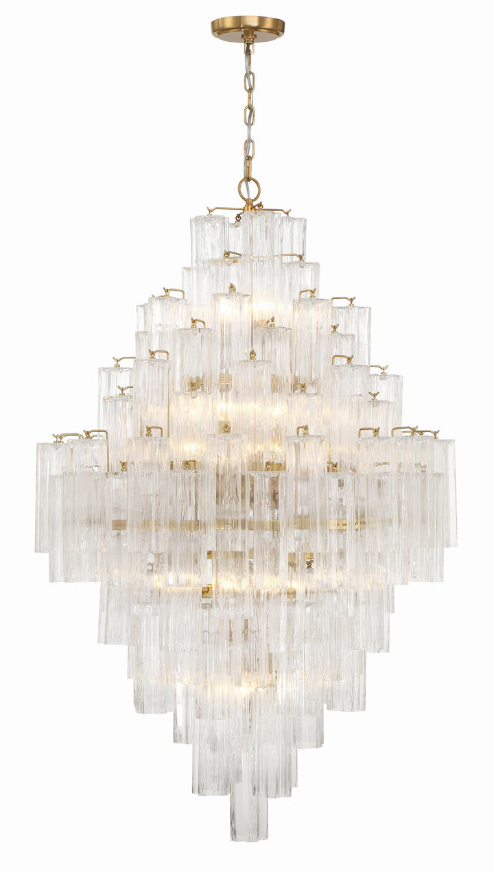 Crystorama Crystorama Addis 20 Light Aged Brass Chandelier