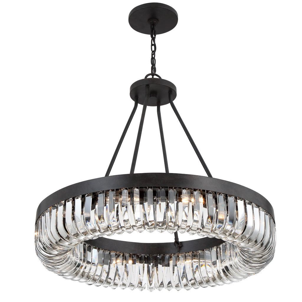 Crystorama Crystorama Alister 10 Light Charcoal Bronze Chandelier