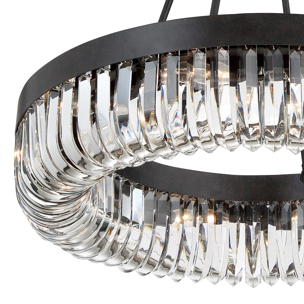 Crystorama Crystorama Alister 10 Light Charcoal Bronze Chandelier