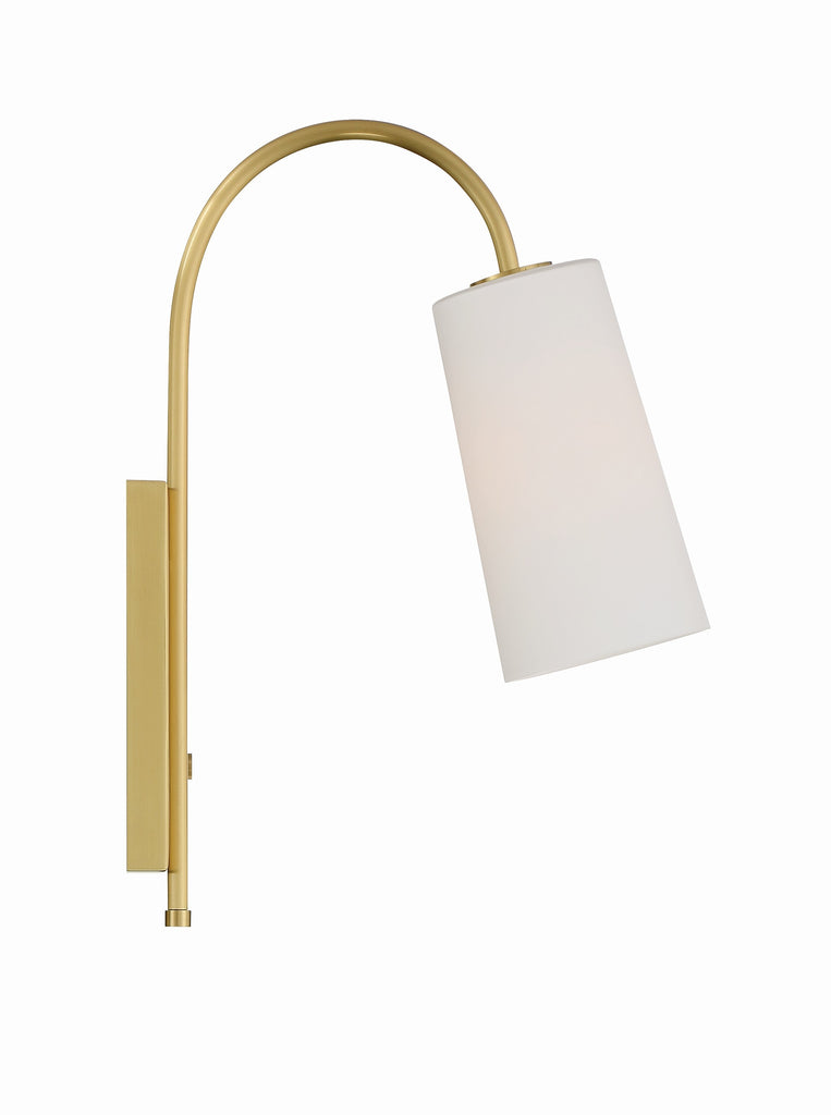 Crystorama Crystorama Alexa 1 Light Aged Brass Task Sconce