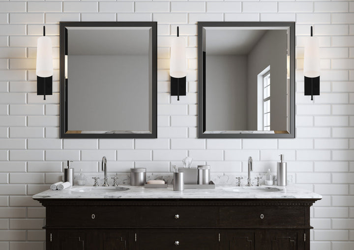 Crystorama Crystorama Alexa 1 Light Matte Black Task Sconce