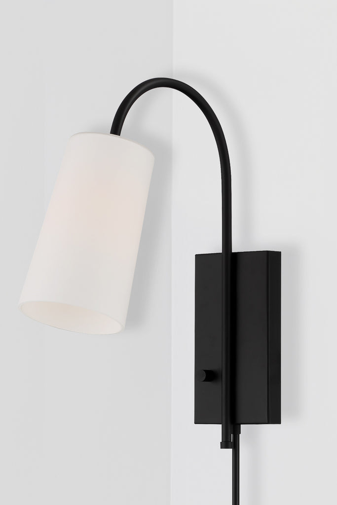 Crystorama Crystorama Alexa 1 Light Matte Black Task Sconce