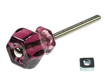 1 Inch Hexagon Crystal Glass Cabinet & Furniture Knobs (Several Colors) COPPER MOUNTAIN HARDWARE