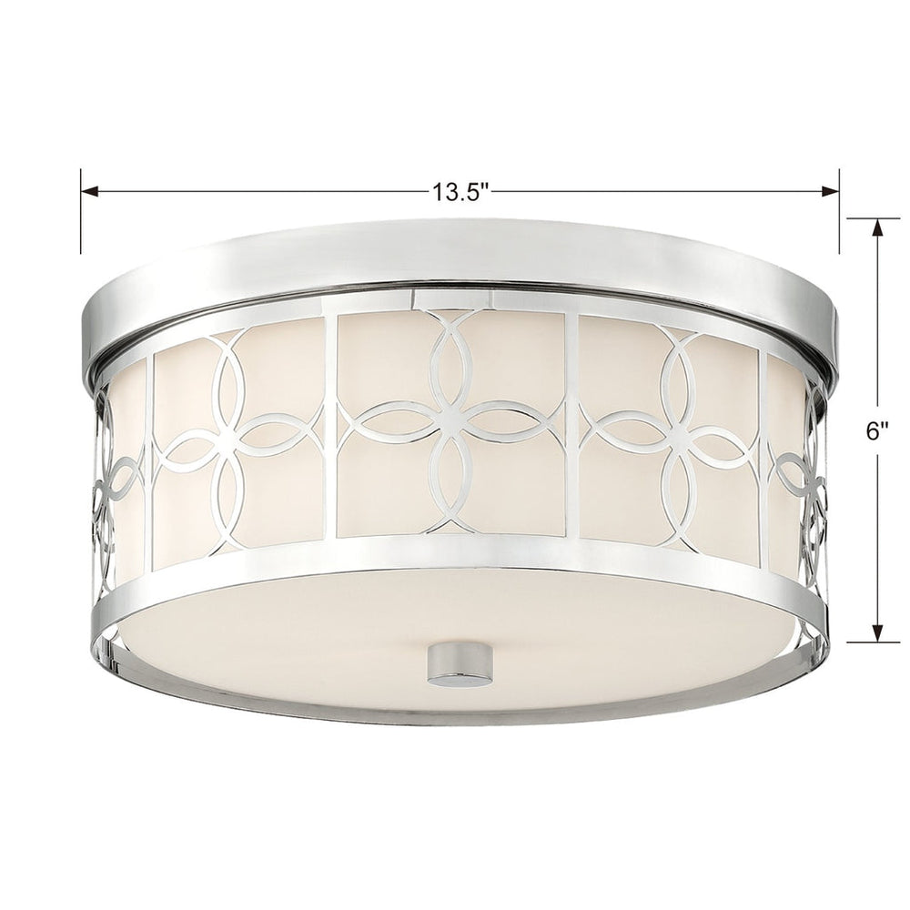 Anniversary 2 Light Polished Nickel Flush Mount Crystorama