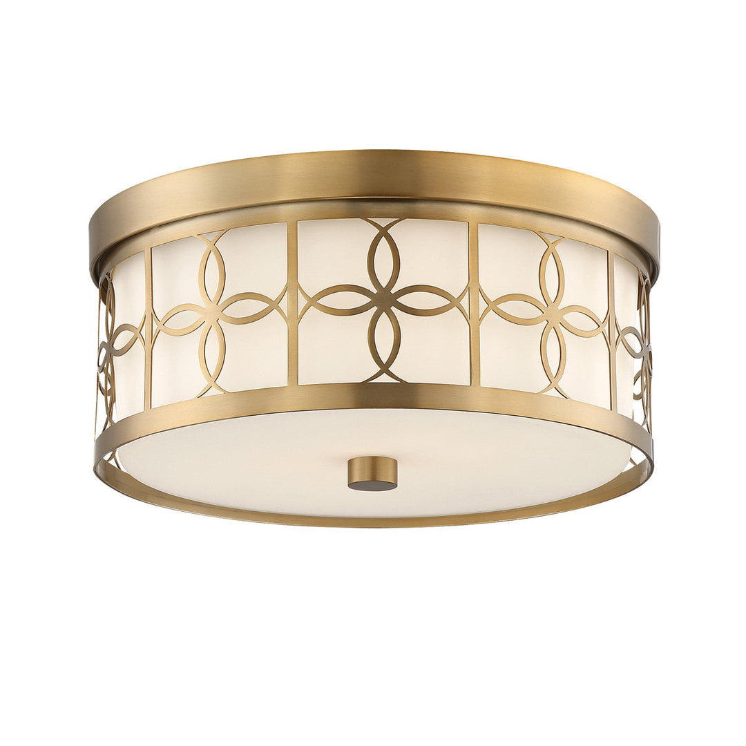 Anniversary 2 Light Vibrant Gold Flush Mount Crystorama