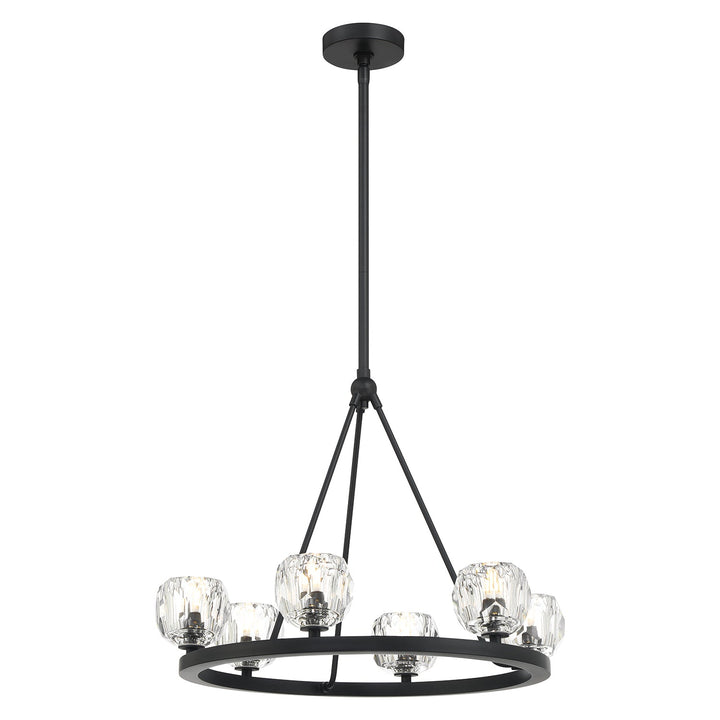 Crystorama Crystorama Aragon 6 Light Matte Black Chandelier