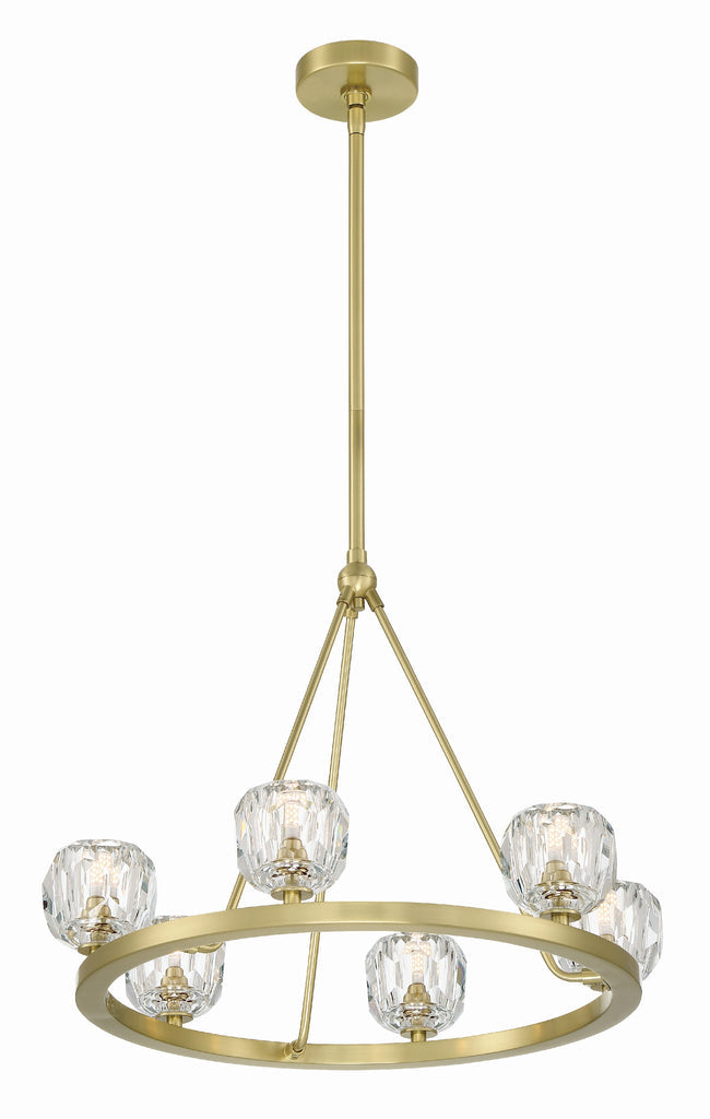 Crystorama Crystorama Aragon 6 Light Soft Brass Chandelier