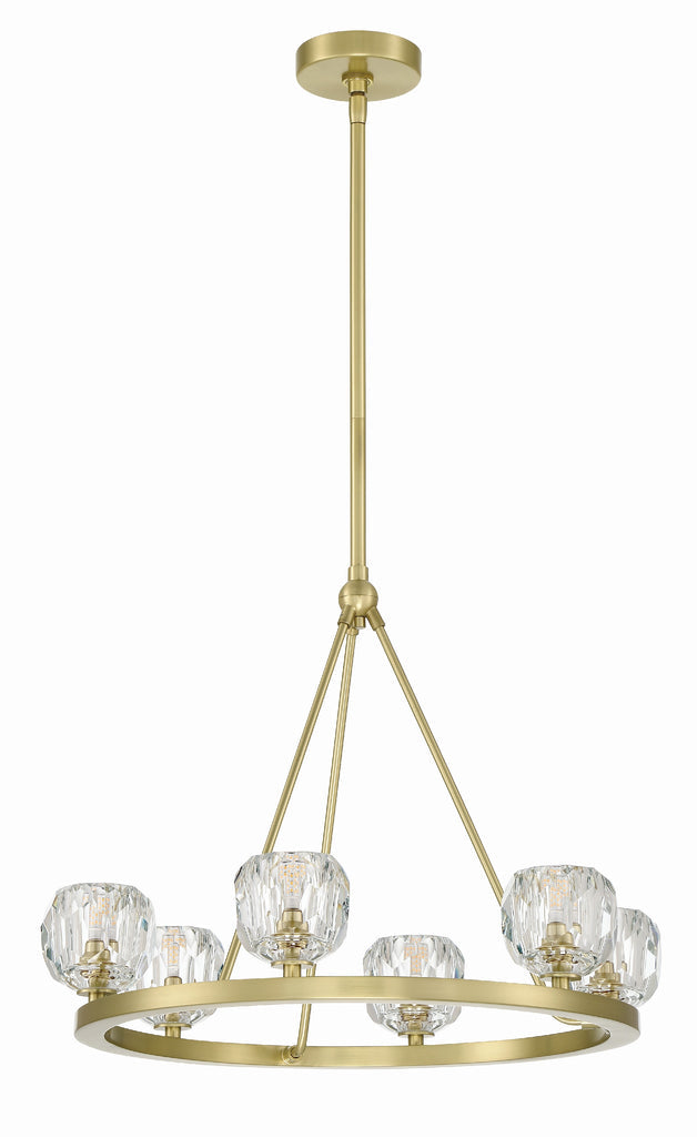 Crystorama Crystorama Aragon 6 Light Soft Brass Chandelier